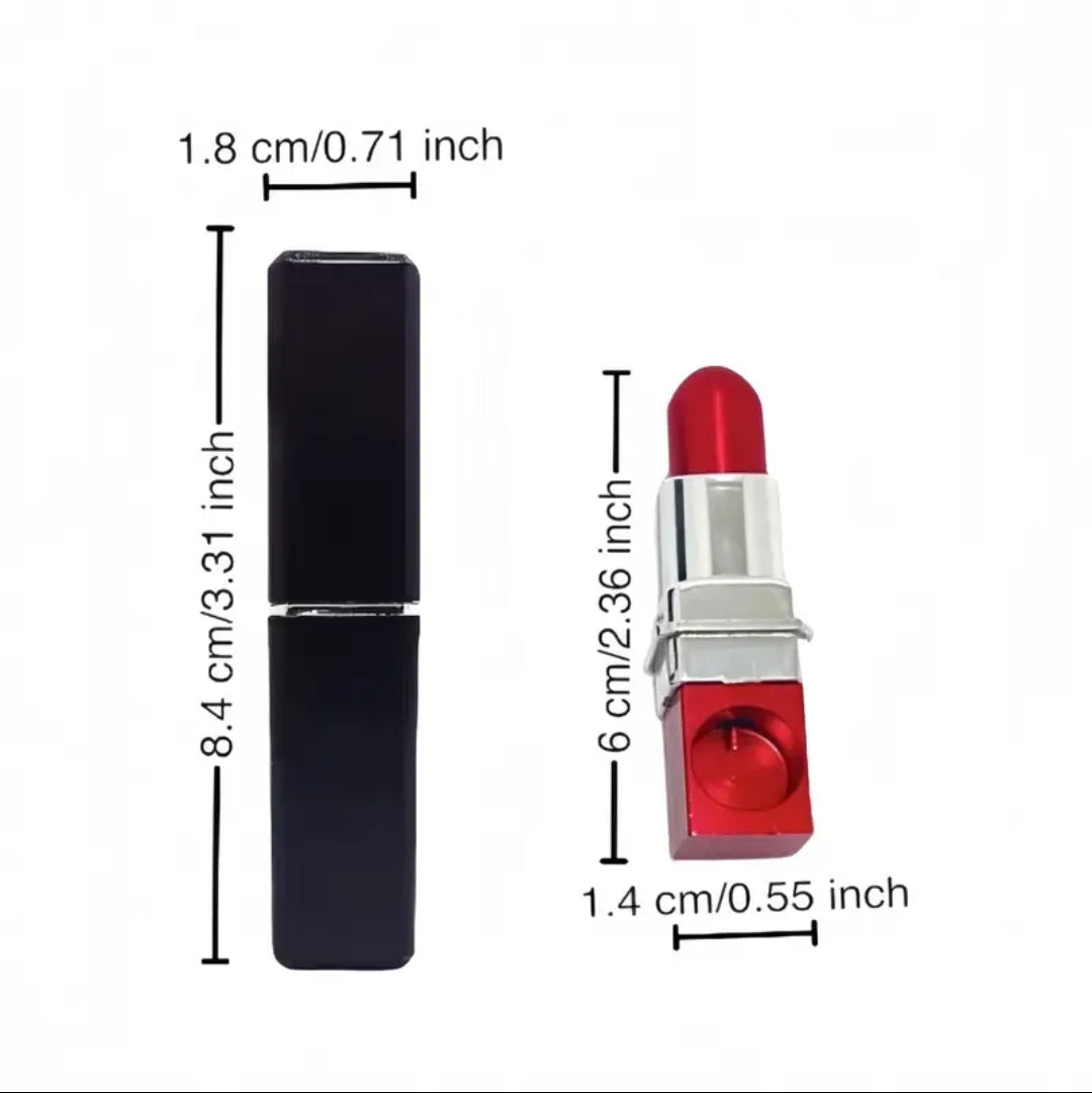 1pc Lipstick Portable Smoking Pipes Metal Tobacco Weed Pipe Magic Novelty Gift for Men/women