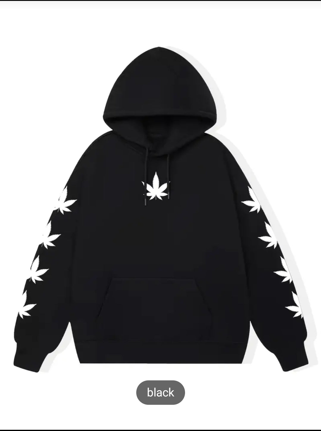 Weed leaf print hoodies