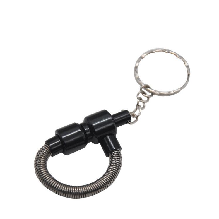 Key Chain Metal Spring Smoking Pipe Tobacco Mini Pipes Disguise Creative Pipe 75MM Long