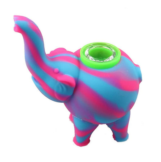 Elephant patterned Silicone Tobacco Smoking Pipes