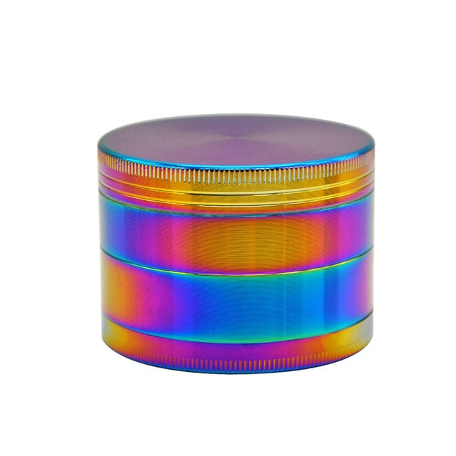 Size 40mm/50mm Zinc Herb Grinder Dazzle Color 4 Layer Metal Zinc Alloy Tobacco Grinder