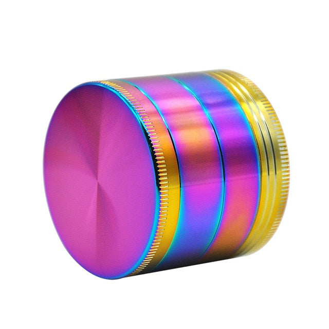 Size 40mm/50mm Zinc Herb Grinder Dazzle Color 4 Layer Metal Zinc Alloy Tobacco Grinder