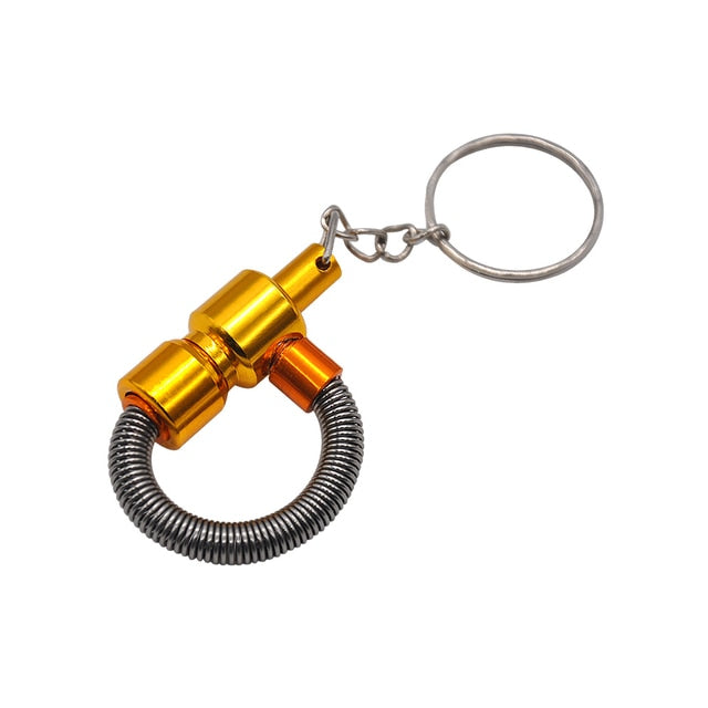 Key Chain Metal Spring Smoking Pipe Tobacco Mini Pipes Disguise Creative Pipe 75MM Long