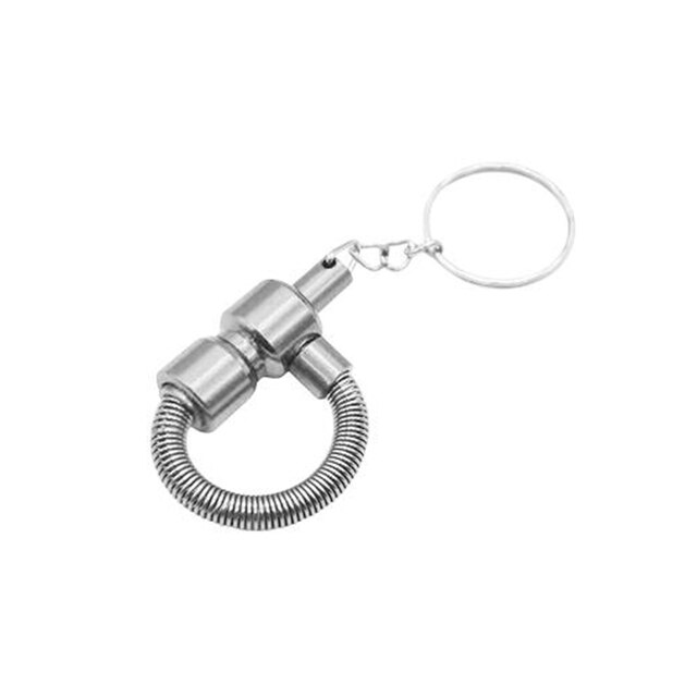 Key Chain Metal Spring Smoking Pipe Tobacco Mini Pipes Disguise Creative Pipe 75MM Long